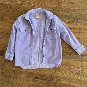 Kids Purple corduroy Button Down Shirt
